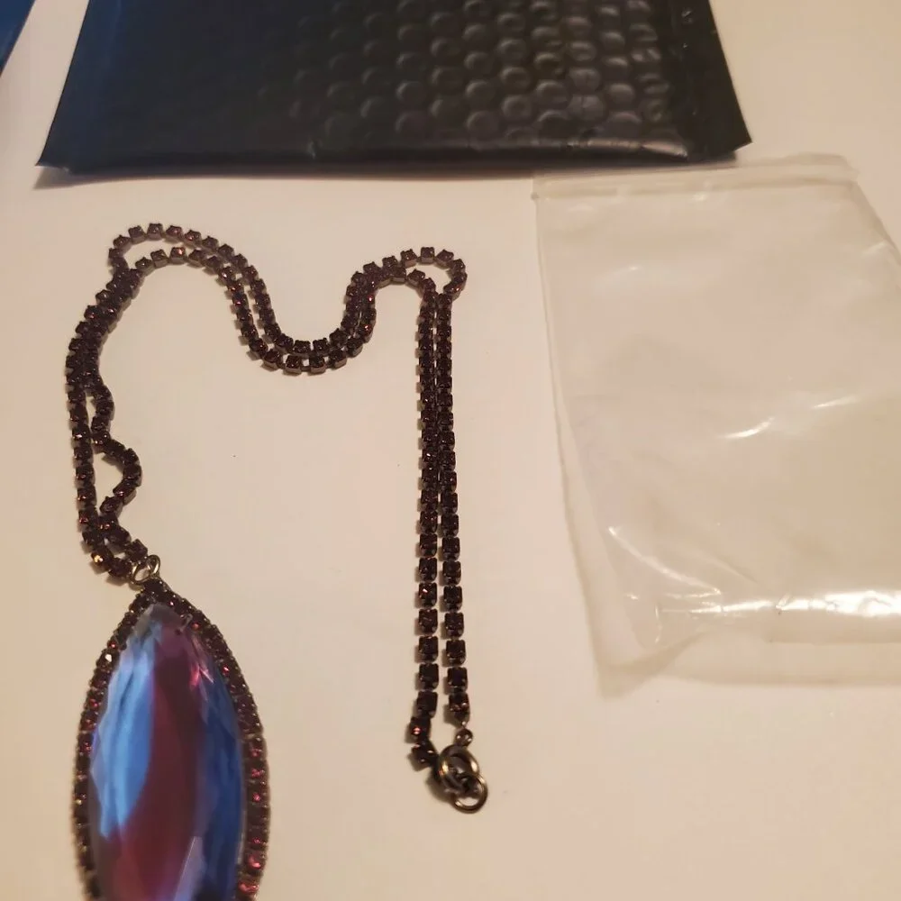 1 Big Ruby Stone Necklace, item # A 1238, wt . 42 grams. - Picture 13 of 13